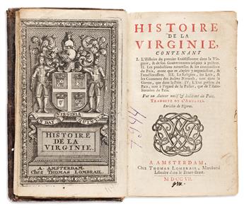 [Travel] Beverley, Robert (1667-1722) Histoire de la Virginie.